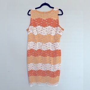 Orangescile Lace Sleeveless Sheath Dress Size 16